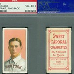 1909-11 / T206 White Border - HAL CHASE (First Base) - New York "American" Highlanders (Portrait Pink Background) (PSA Certified) (1909 / Sweet Caporal 150 / 30 Back) Tobacco / Cigarette Baseball Card (#83)