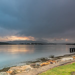 Early Morning Rain Clouds over the Bay