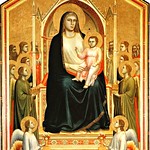 Giotto di Bondone, Virgin Mary Enthroned with Angels and Saints, (the "Ognissanti" Madonna), c.1305-1310.[Ufizzi]