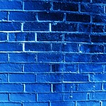 Blue Accent Brick Wall