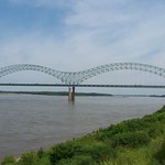 Hernando de Soto bridge from Mud Island