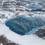 Frozen Greenland Meltpond