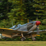 Supermarine Spitfire Just After Sunset Landing