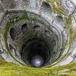 Inverted towers. Quinta da Regaleira in Sintra. Portugal