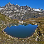The Schwarzsee the begining of the way to the refuge of Matterhorn & H&ouml;rnli (The H&ouml;rnli Hut ,H&ouml;rnlih&uuml;tte ,)1. 9. 2009. No : 1350 .