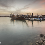 Kuwait - Sharg - Romantic Sunset Over The Old Fishing Boats