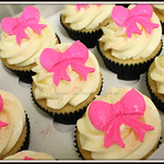 Pink Bow Cupcakes