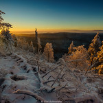 Sunset in thuringian forest