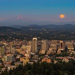 Blue Moon over Portland