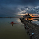 Salt flats. Thailand.
