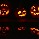 pumpkins on the pond