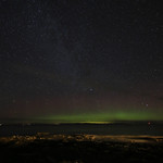 Milky Way and Aurora Borealis