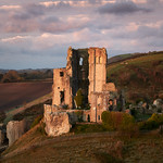 Corfe Castle Sunrise close-up
