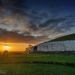 Winter sunset at Newgrange