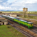 Tren charter de PTG Tours a su paso por Aldea del Cano.