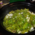Collard greens cooking