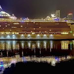 Symphony of the Seas, Royal Caribbean International, PortMiami, Dodge Island, City of Miami, Miami-Dade County, Florida, USA / Built: 2018 / Length: 1,184 ft 5.0 in / Decks: 18 / Capacity: 6,680 Passengers Maximum