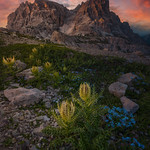 Sunset in the Dolomites