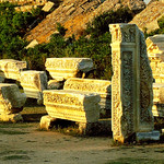 T&uuml;rkei 1989 , Perge - antike Sp&auml;thellenistisch-r&ouml;mische Ruinenstadt, Sarkophage am Wegrand, 79968/20968