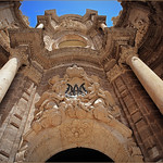 Porte baroque de los Hierros de la cath&eacute;drale Santa Maria de Valencia, place de la Reine, Valence, Espagne