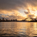 Early morning Harbour Bridge viewed from East Balmain, Sydney