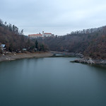 Bitov castle &ndash; view from the river in the late autumn