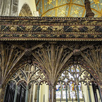 A section of the late 15th century rood screen, St, Saviour's Church, Dartmouth, Devon.