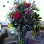 polka dots, my birthday bouquet