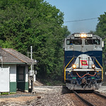 Eastbound NS Office Car Special Passenger Train at Clifton Hill, MO