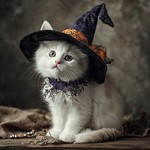 Kitty ready for Halloween