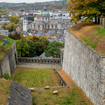 Zicht op de kathedraal van Saint-Aubain vanaf de citadel van Namen