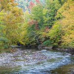 A Stream on the Rocks in the Great Smoky Mountains