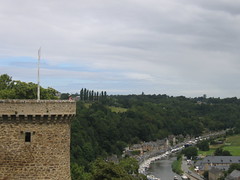 Emily on the walls at Dinan