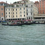 Passing gondolas, Venice