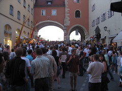 Regensburg Brückenfest 2006 Event Konzert Donau Disko Zap Kneitinger Ringlstetter Steinerne Brücke Thundorferstrasse
