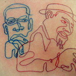 Jazz Band Outline Tattoo Tribal