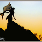 Butterfly pose Silhouette