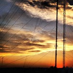 Sunset over suburbia.