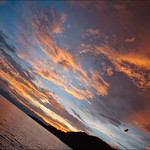 Coucher de soleil sur le lac kivu