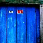 blue door