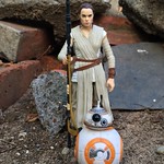 Rey and BB8 Star Wars black series 6" figures.