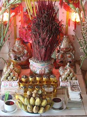 Sihanoukville. Ofrendas en el hotel