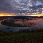 Rhine bend at sunrise