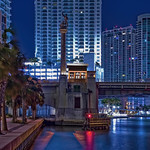 Brickell Avenue Bridge, Brickell Neighborhood, Miami, Florida, USA / Built: 1929; Replaced: 1995 / Bridge Type: Bascule / Sculptor Manuel Carbonell