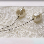 Delicate shades of white - pearls and lace