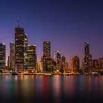 Brisbane City Lights Reflected