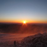 Blowing snow at sunrise 4/3/12