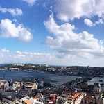 Panorama view from Galata tower Istanbul Turkey