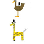 Down syndrom ostrich & griffle (Giraffe)