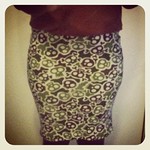 Skull pencil skirt